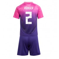 Camisa de time de futebol Alemanha Antonio Rudiger #2 Replicas 2º Equipamento Infantil Europeu 2024 Manga Curta (+ Calças curtas)